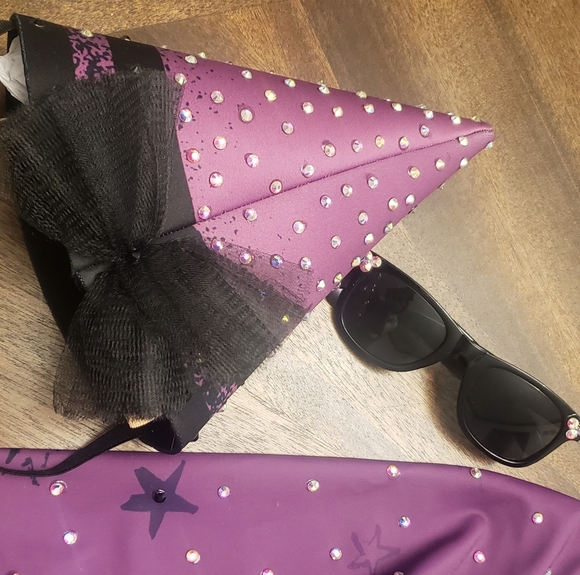 Crayon Purple Kids Costume Rhinestone  Size Adult Medium/Child XL - Picture 7 of 14